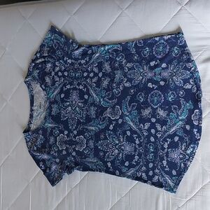 Blue/Purple Paisley Patterned Tee